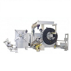 Automatic hose | pipe coiling machine & strapping machine